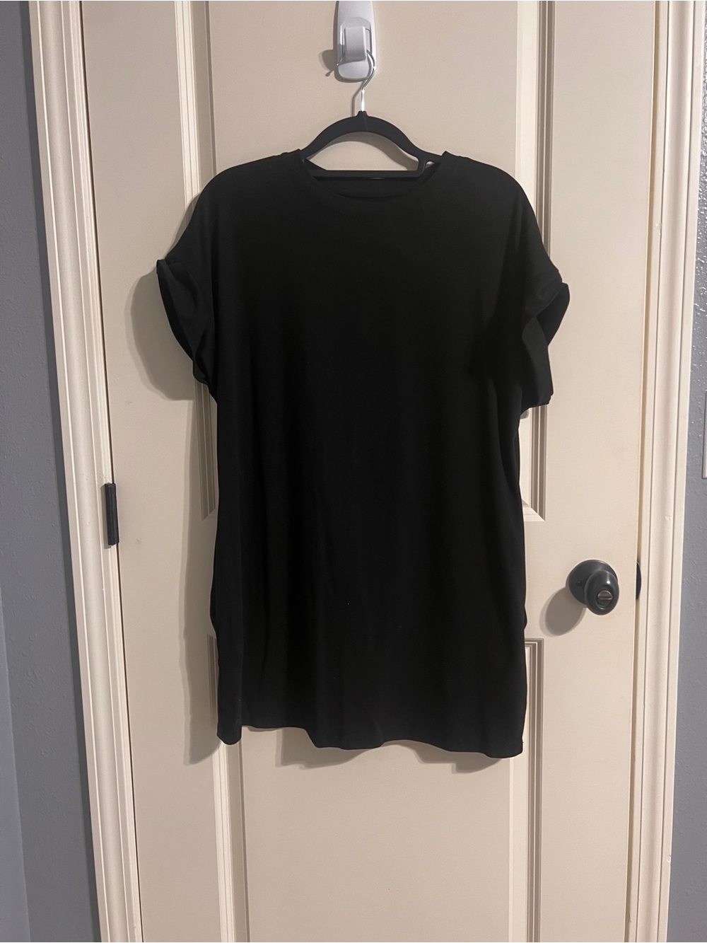 SHEIN Black Oversized Mini Dress